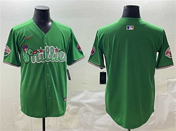 Mens Philadelphia Phillies Blank Green Phanatic Limited Stitched Jersey